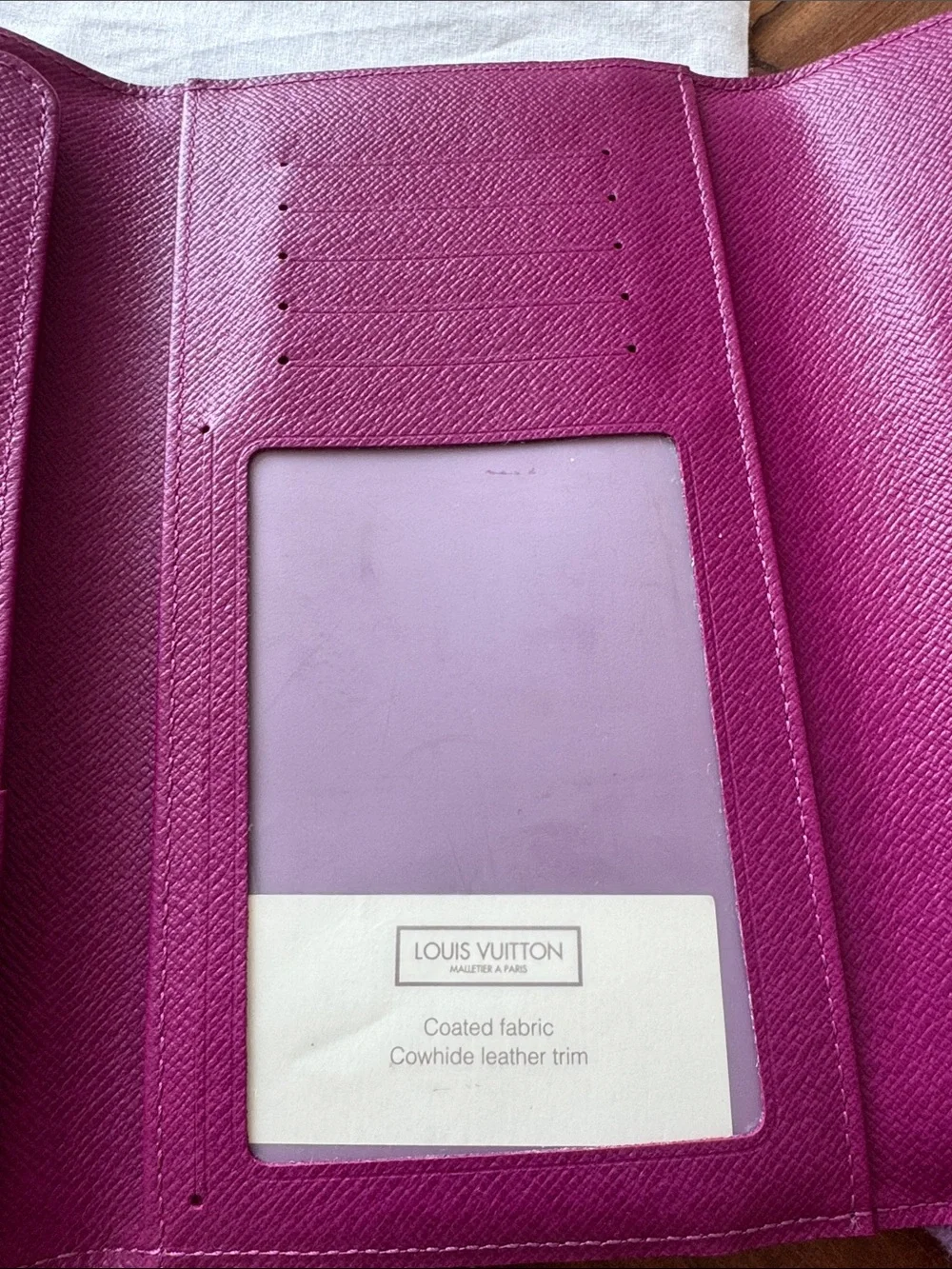 Louis Vuitton Deep Plum Epi Leather Clasp Wallet
